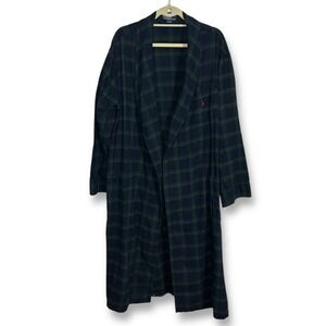 Polo Ralph Lauren Plaid Cotton Robe Long Sleeve, Pockets‎ Mens L/XL
